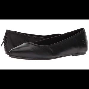 Frye Regina Black Leather Ballet Flats